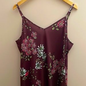 Floral Maxi Dress Purple Size L NWT